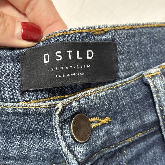 DSTLD Men's 32X34 Skinny Slim Jeans Medium Wash Urban Streetwear Classic Rocker - Picture 4 of 10